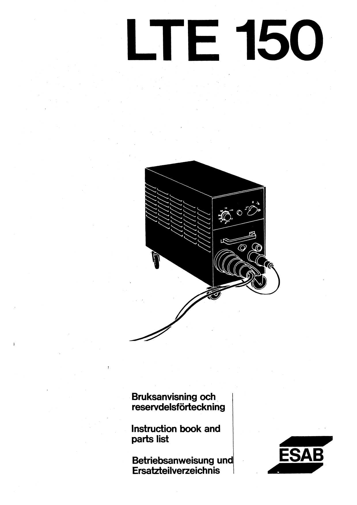 Esab Lte 150 User Manual Manualzz