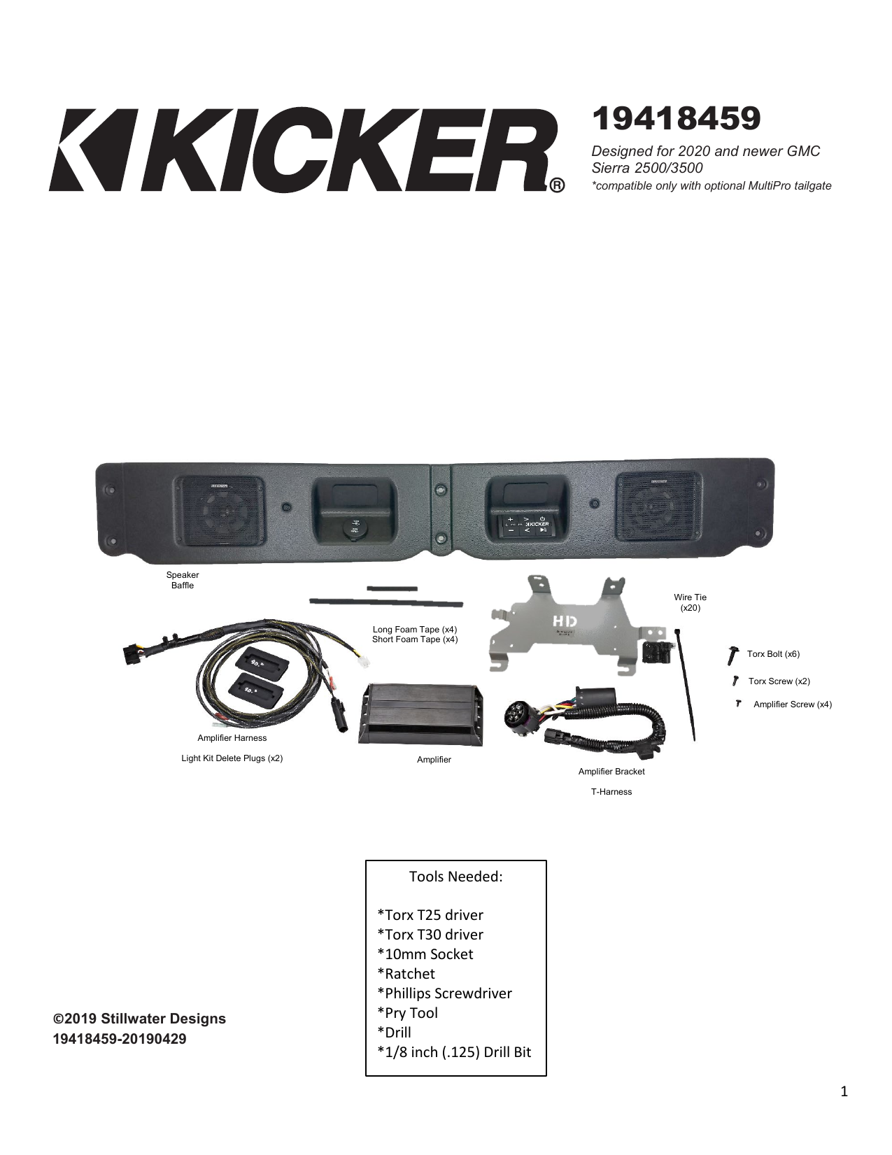 kicker tailgate speaker manual