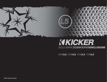 Kicker 2006 Solo-Baric L5 Sub Box Owner's Manual | Manualzz