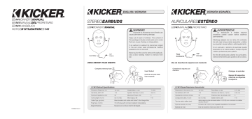 Kicker EB141 Earbuds Owner Manual | Manualzz