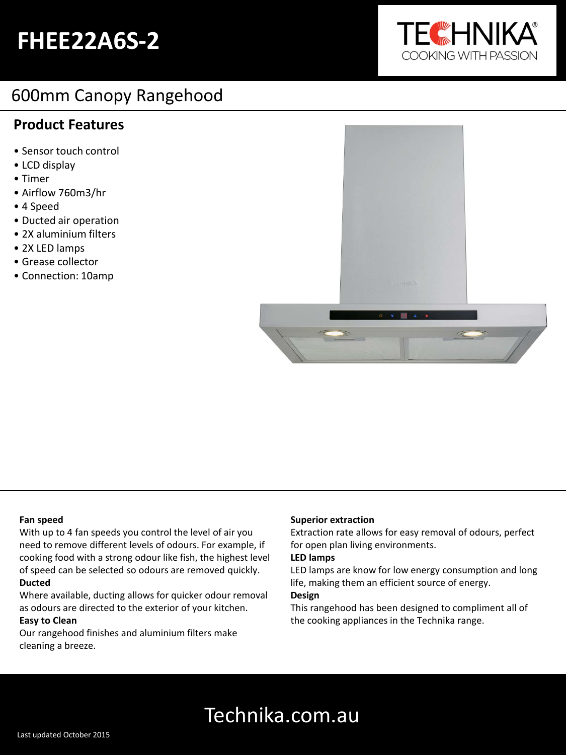 technika rangehood 600mm