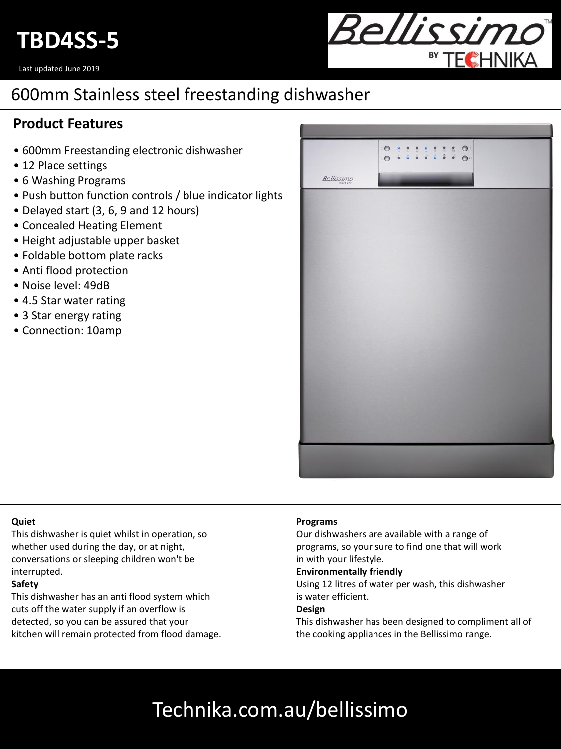 bellissimo dishwasher