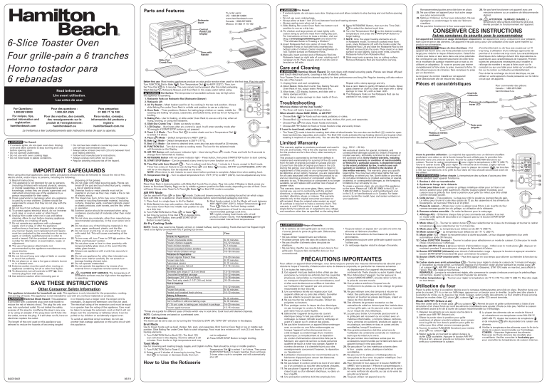 Hamilton Beach 31193 User guide | Manualzz