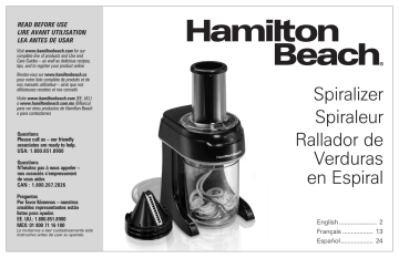 User manual Hamilton Beach 38532 (English - 28 pages)