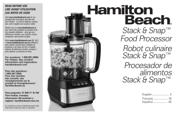 Hamilton Beach 12 Cup Stack and Snap Food Processor - Black - 70727