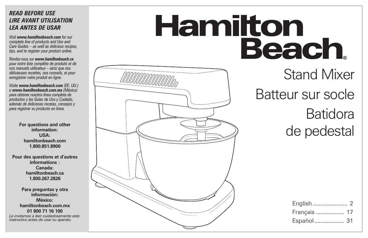 Planetary mixer - 63328 - Hamilton Beach