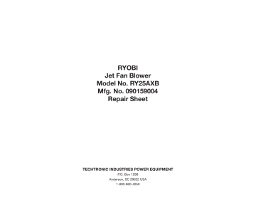 RYOBI RY25AXB Owner Manual | Manualzz