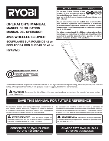 RYOBI RY42WB Owner Manual | Manualzz