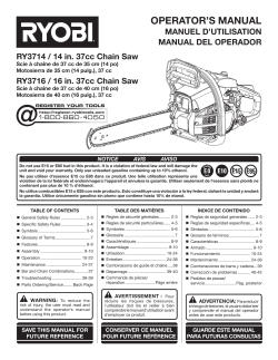 Ryobi RY3716 - Owner's manual, Product 