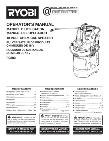 RYOBI P2830A Owner Manual Manualzz