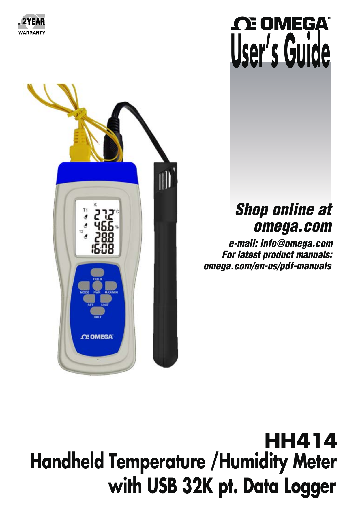 Handheld Temperature /Humidity Meter with USB 32K pt. Data Logger