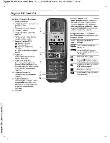 Gigaset A420A Užívateľská príručka | Manualzz