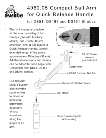 Ikelite Compact Ball Arm for Quick Release Handle Instruction Manual | Manualzz