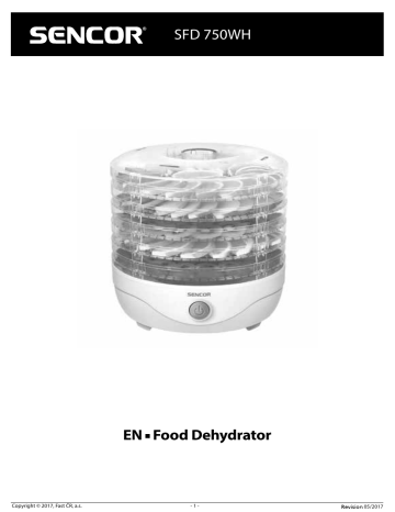 Food Dehydrator, SFD 750WH