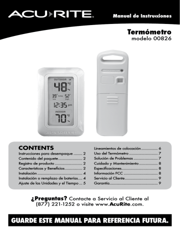 Acurite Digital Thermometer User Manual | Manualzz