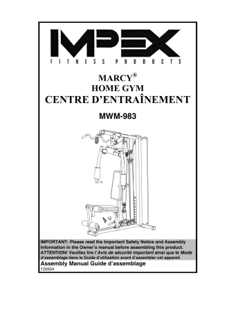 Marcy mwm 988 assembly manual hot sale