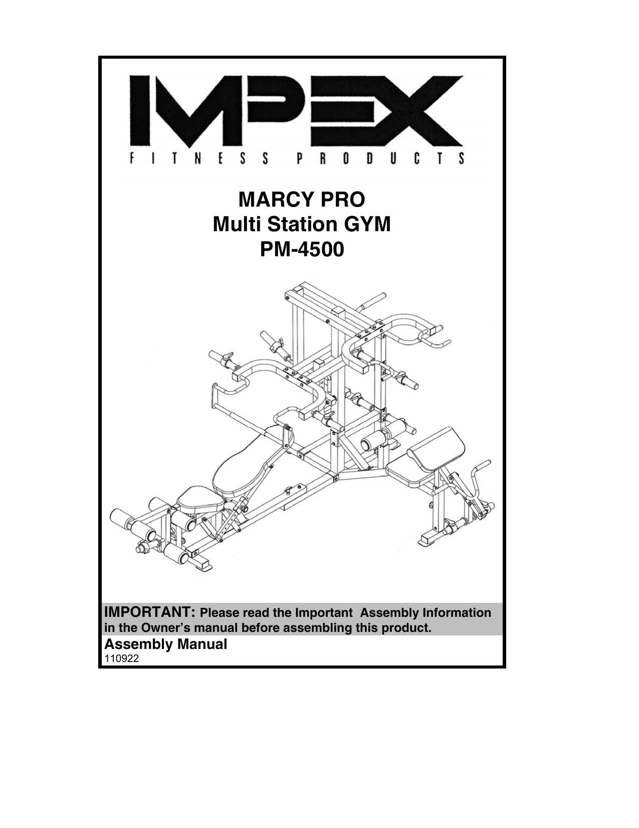 Impex Pm 4500 Assembly Manual Manualzz