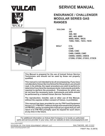 Vulcan 48S-4B24GT Service Manual | Manualzz