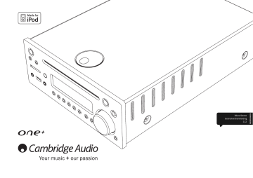 Cambridge Audio One  DX1 (2009 Handleiding | Manualzz