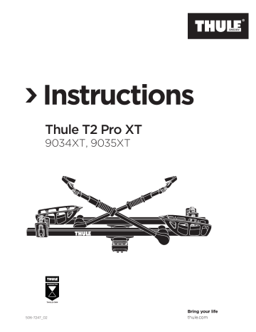 Thule T2 Pro XT 2 2 Hitch bike rack User manual Manualzz