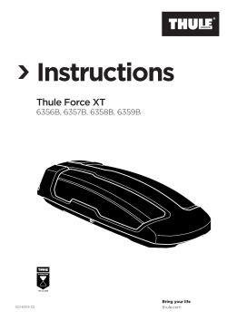 Thule Force XT XL User guide User manual manualzz