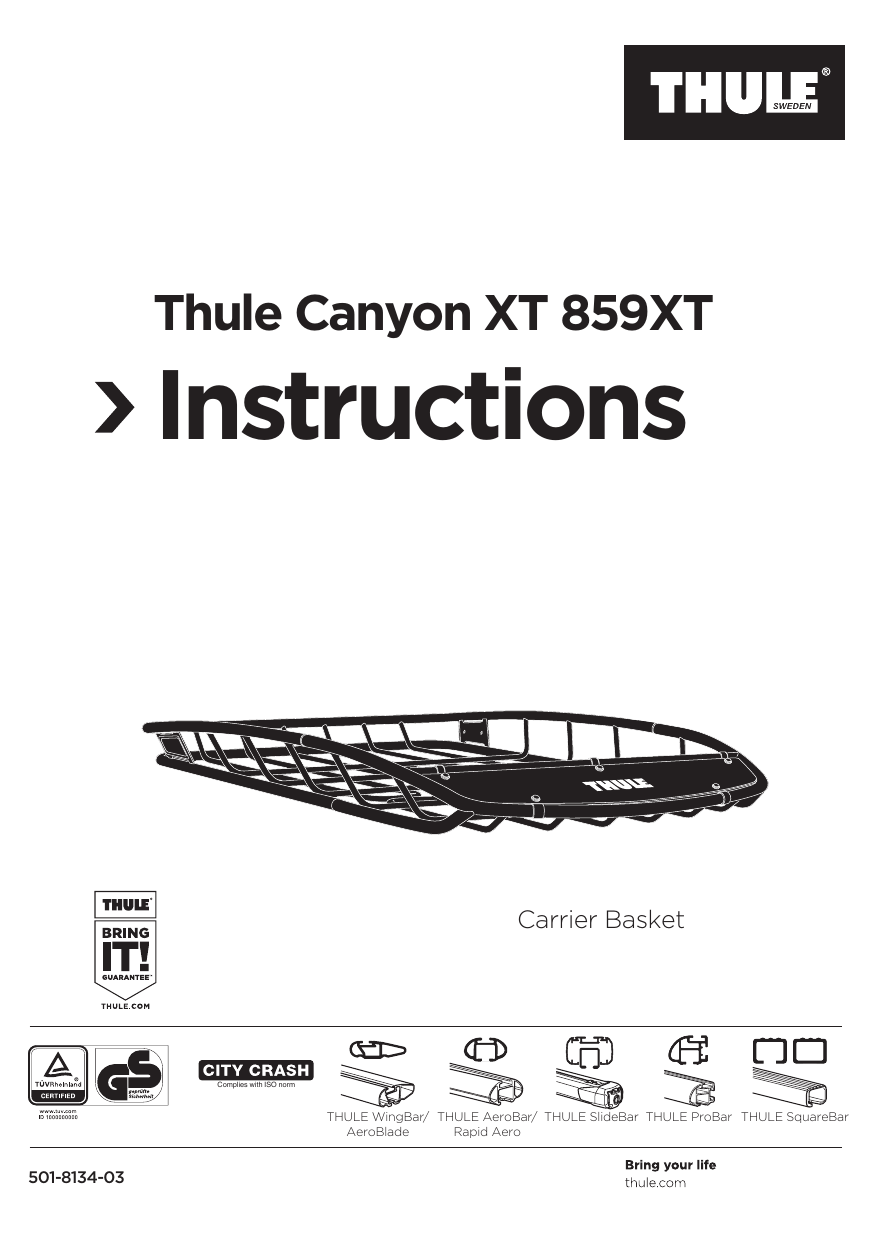 Thule Canyon XT User manual Manualzz