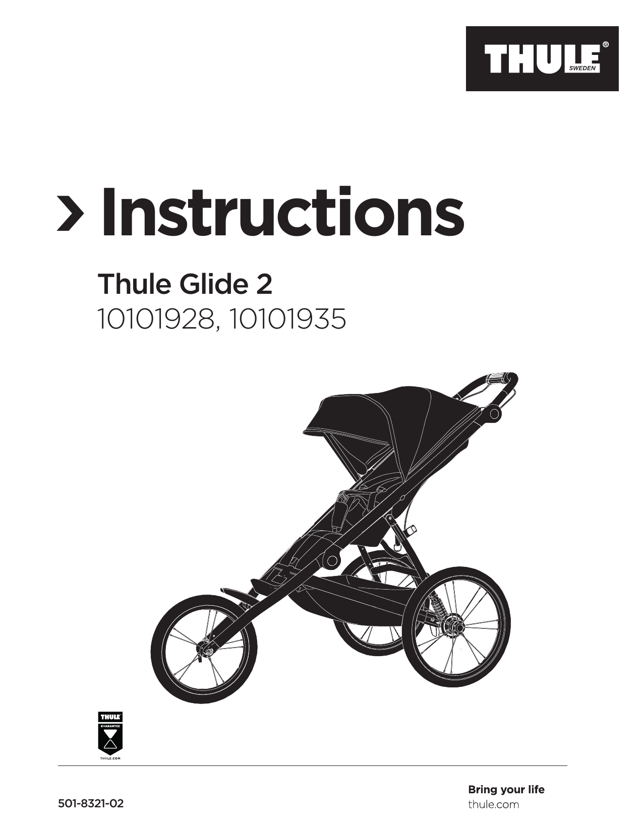 Thule Glide 2 Jogging stroller User manual Manualzz