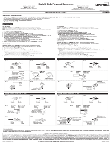 Leviton 48646 Plug Installation Instructions | Manualzz