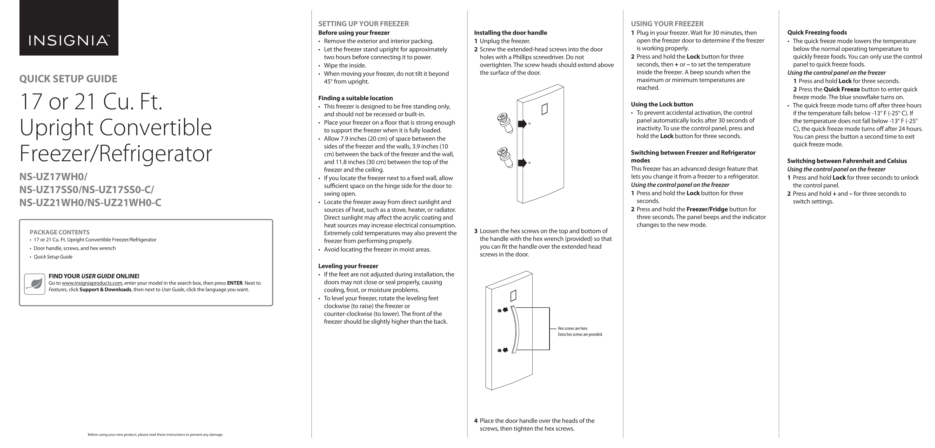 Insignia Ns Uz21wh0 Ns Uz17ss0 Ns Uz17wh0 Quick Setup Guide Manualzz