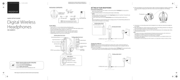 Insignia Ns Hawhp2 Digital Wireless Headphones Ns Hawhp2 Quick Setup Guide Manualzz