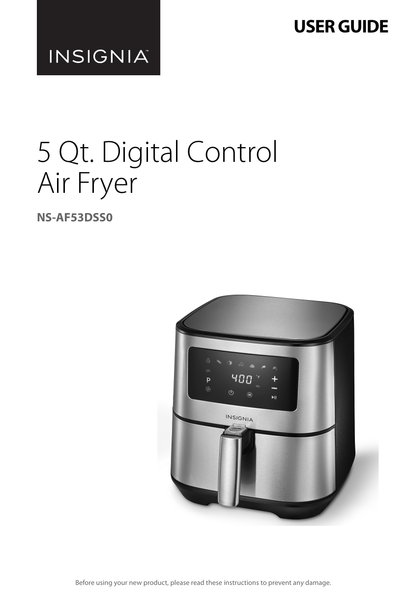 Insignia NSAF53DSS0 5qt. Digital Air Fryer User guide Manualzz