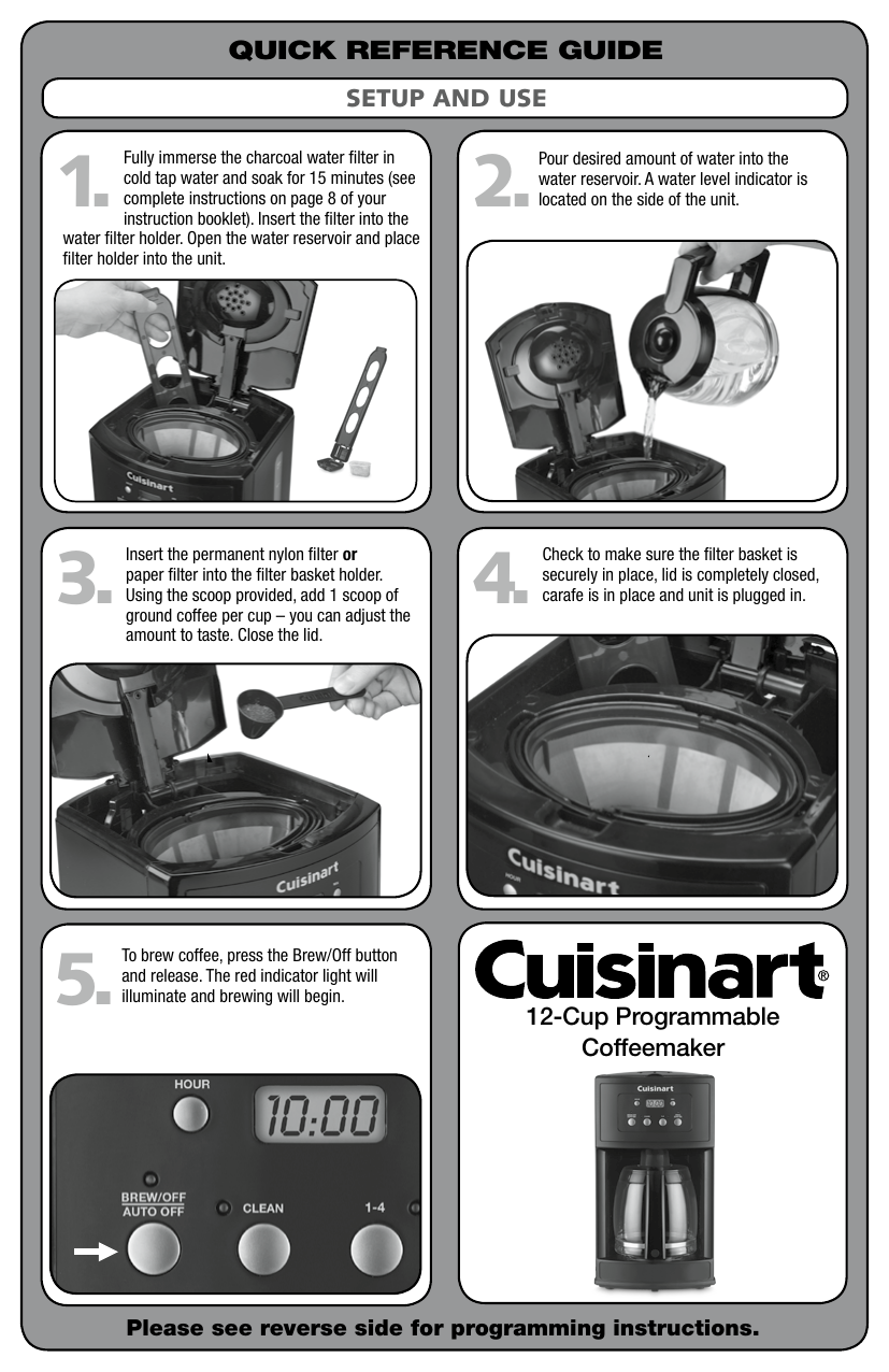 Coffeemakers Manuals & Quick Reference - Cuisinart