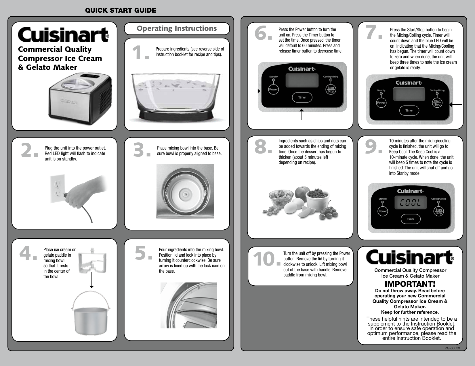 Cuisinart ice cream best sale and gelato maker manual