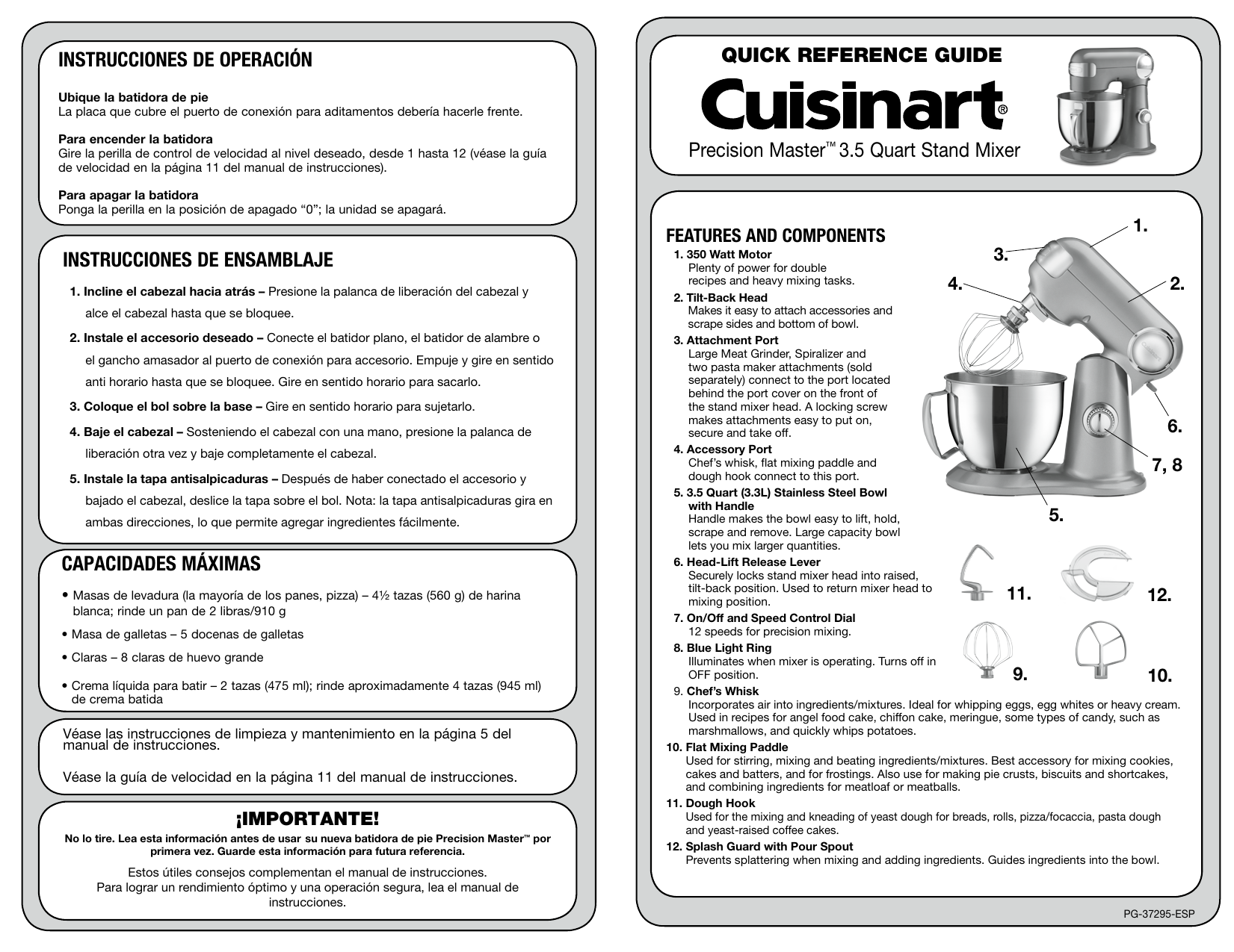 Cuisinart SM-35 Precision Master 3.5 Quart Stand Mixer (White