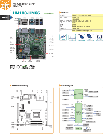 Dfi HM100-HM86 Datasheet | Manualzz