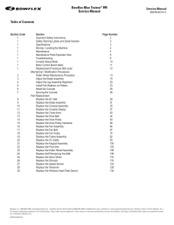 Bowflex Max Trainer M5 Owner S Manual Service Manual Specification User Manual Manualzz Com