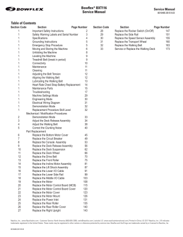 Bowflex Results Series Bxt116 Treadmill User Manual Manualzz