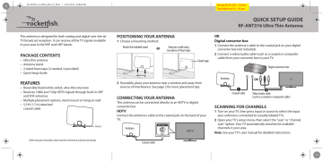 Rocketfish Rf Ant316 Quick Setup Guide Manualzz