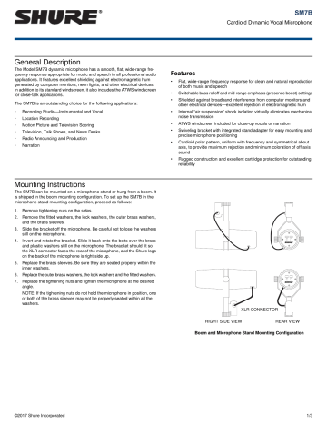 Shure Sm7b User Guide Manualzz