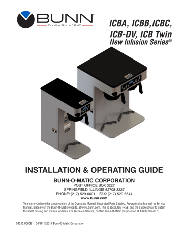 BUNN ICB Twin, 120/240V SST ICB 