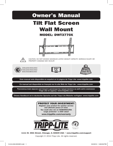 Tripp Lite DWT3770X Owner's Manual | Manualzz