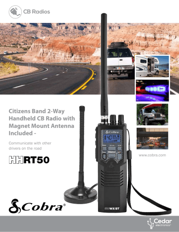 Cobra HH RT 50 Road Trip Handheld Recreational CB Radio 