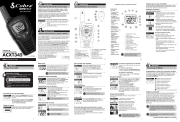 Cobra ACXT345 Walkie Talkie Manual De Usuario | Manualzz