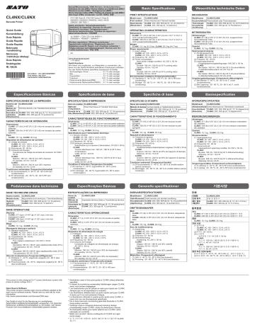 SATO CLNX Guía del usuario | Manualzz