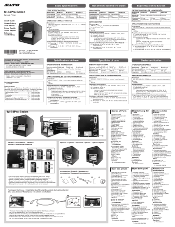 SATO M84 Pro Guía del usuario | Manualzz