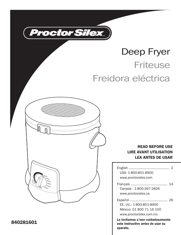 Proctor Silex 35000 Compact Electric Deep Fryer