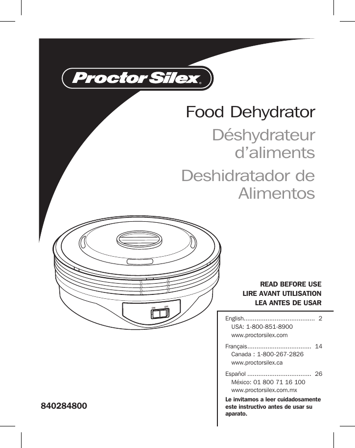 Food Dehydrator - Model 32120