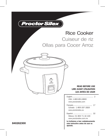 10 Cup Capacity (Cooked) Rice Cooker with Steam Basket - Model 37533NR