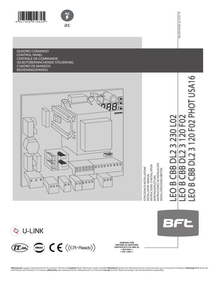 Bft Leo B Cbb Instruction Manual Manualzz