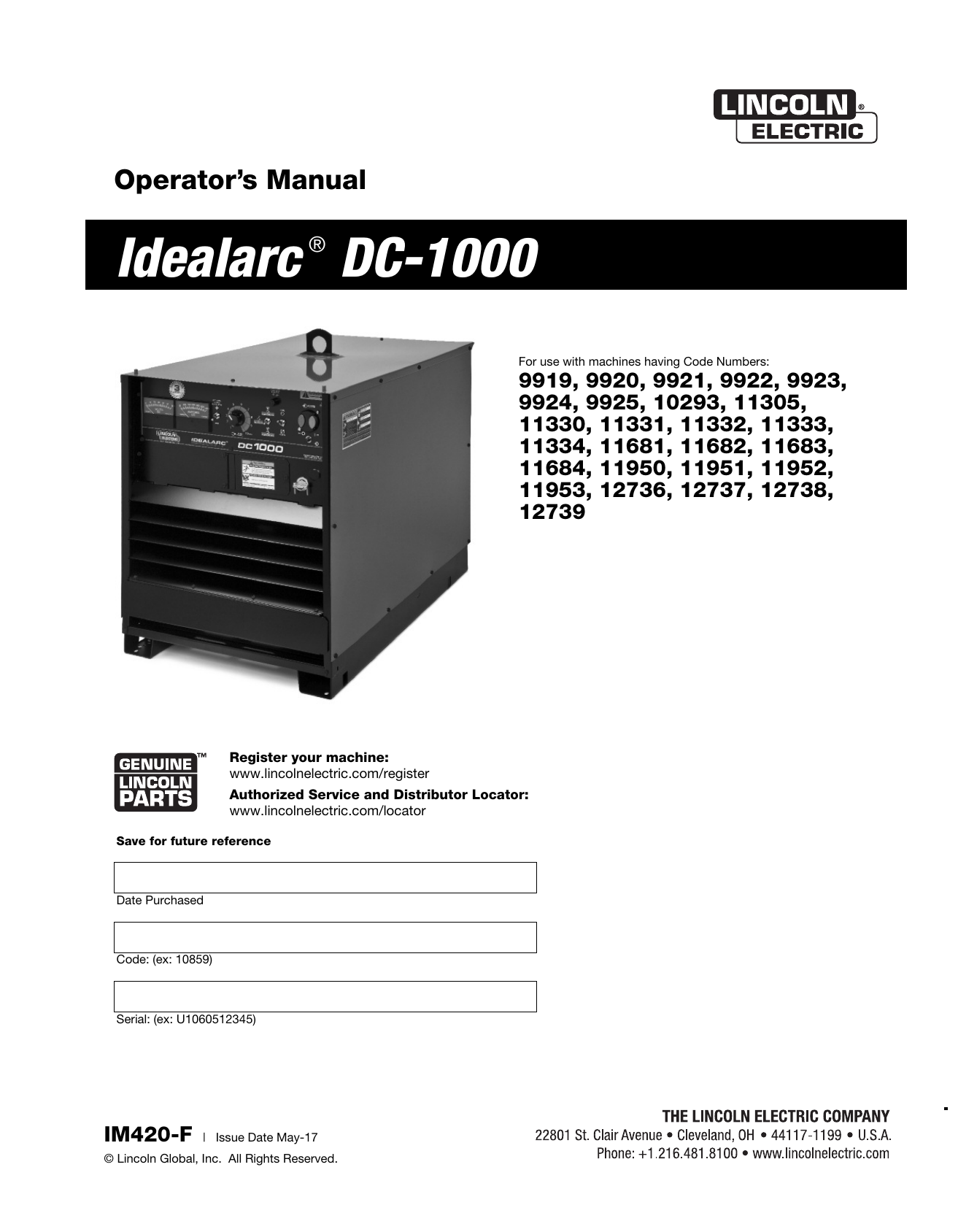 Lincoln Electric Idealarc Dc 1000 Operating Instructions Manualzz Lincoln Electric Idealarc Dc 1000 Operating Instructions Manualzz